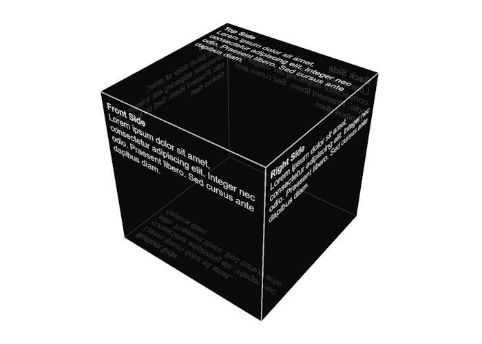 Animated Text Cube Animated Text Cube