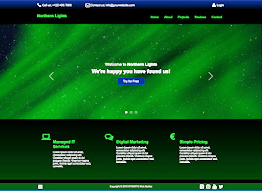 Northern Lights Template