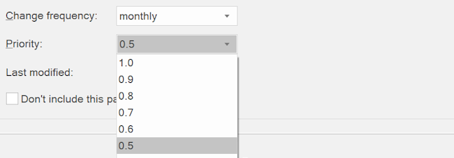 Sitemap priority Sitemap priority